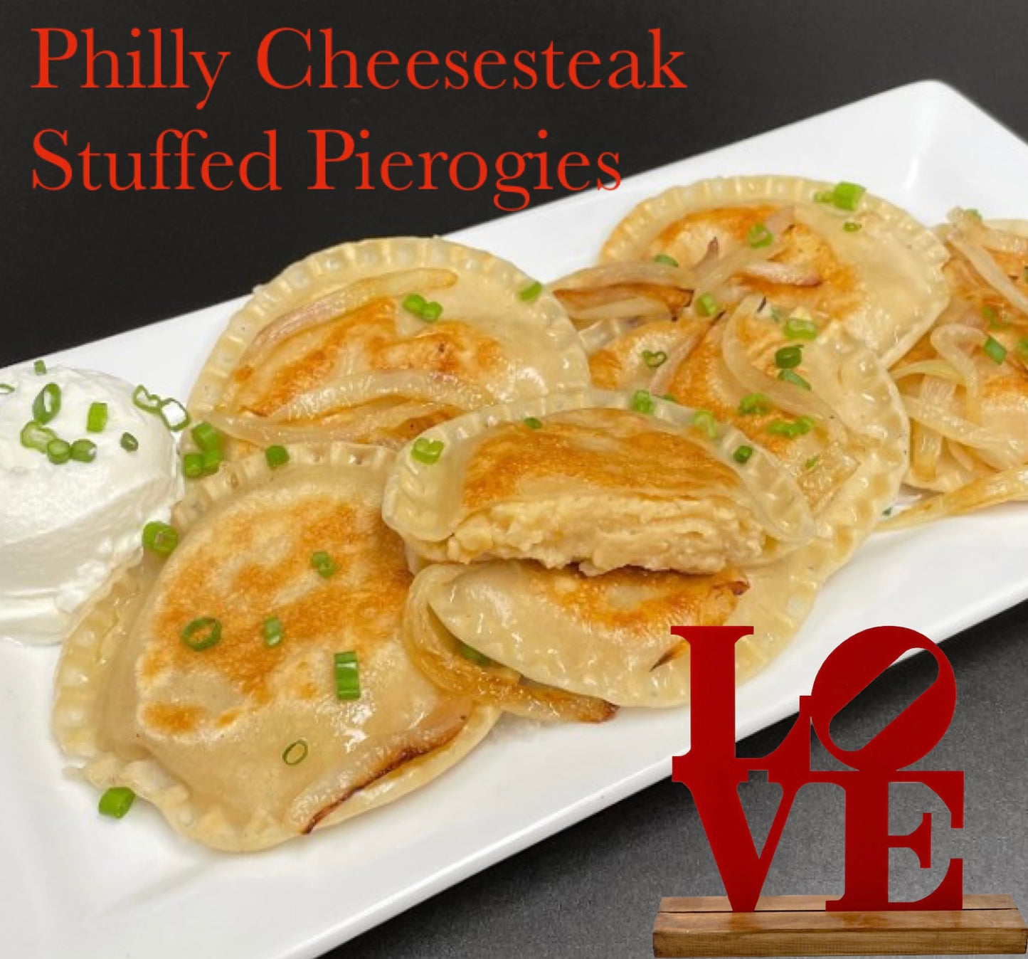 Philly Cheesesteak Stuffed Pierogies